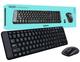 Kit d teclado y mouse inalámbrico negro Logitech mk220