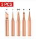 Set de 5 puntas de cobre para cautin +Durabilidad